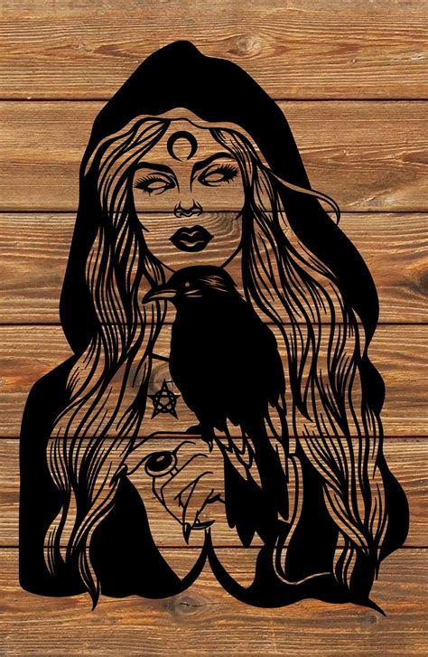 Wiccan woman svg